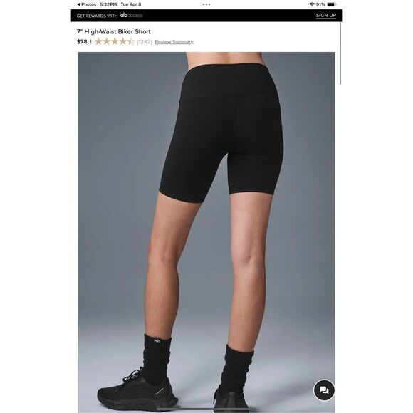 SOLD- Alo Yoga Bike Shorts - Picture 2 of 9